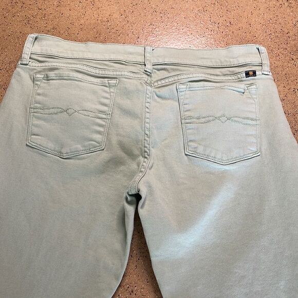 Lucky Brand Zoe Straight Crop Jeans in Mint Green sz 10/30 - Picture 7 of 16